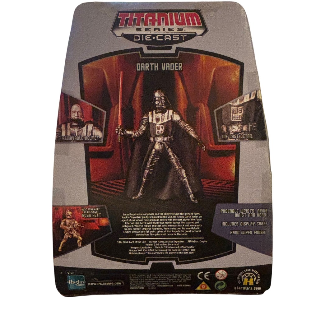 Star Wars Titanium Series Die Cast Darth Vader Figure with Display Case Included - Picture 16 of 16